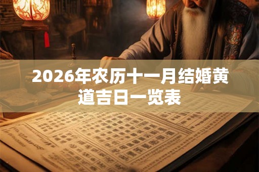 2026年农历十一月结婚黄道吉日一览表 2026年农历十一月结婚黄道吉日一览表