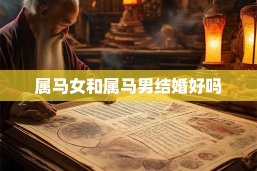 属马女和属马男结婚好吗