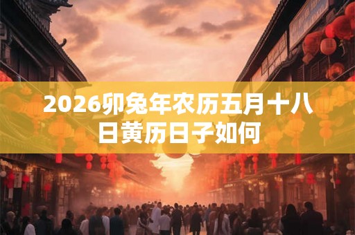 2026卯兔年农历五月十八日黄历日子如何 2026卯兔年农历五月十八日黄历日子如何