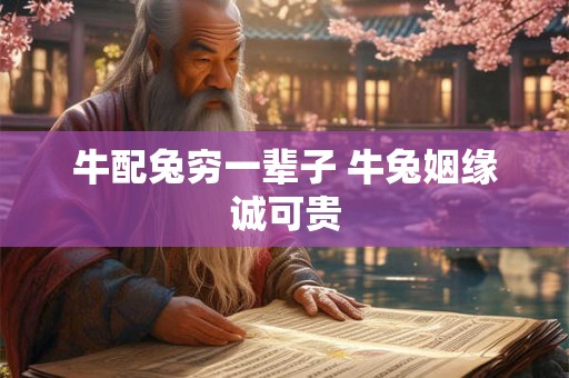 牛配兔穷一辈子 牛兔姻缘诚可贵