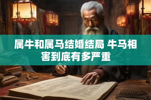 属牛和属马结婚结局 牛马相害到底有多严重 属牛和属马结婚结局 牛马相害到底有多严重
