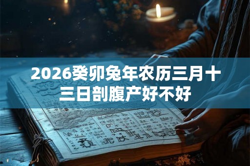 2026癸卯兔年农历三月十三日剖腹产好不好 2026癸卯兔年农历三月十三日剖腹产好不好
