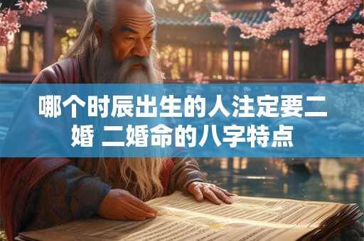 哪个时辰出生的人注定要二婚 二婚命的八字特点 哪个时辰出生的人注定要二婚 二婚命的八字特点