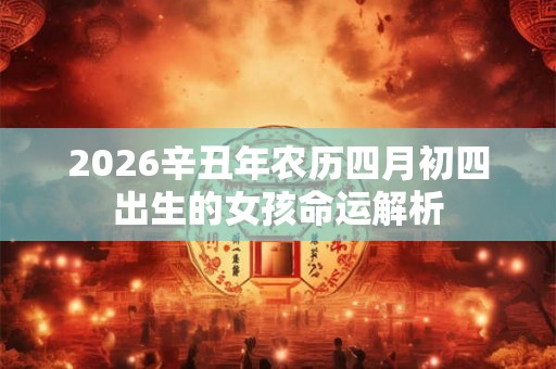 2026辛丑年农历四月初四出生的女孩命运解析 2026辛丑年农历四月初四出生的女孩命运解析