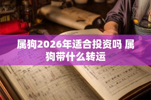 属狗2026年适合投资吗 属狗带什么转运 属狗2026年适合投资吗 属狗带什么转运