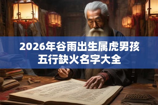 2026年谷雨出生属虎男孩五行缺火名字大全 2026年谷雨出生属虎男孩五行缺火名字大全