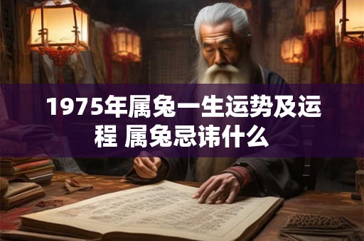 1975年属兔一生运势及运程 属兔忌讳什么