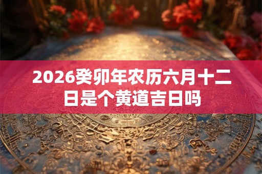2026癸卯年农历六月十二日是个黄道吉日吗