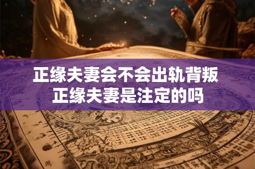 正缘夫妻会不会出轨背叛 正缘夫妻是注定的吗