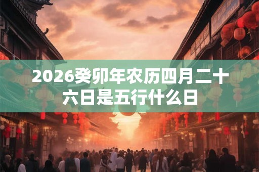 2026癸卯年农历四月二十六日是五行什么日 2026癸卯年农历四月二十六日是五行什么日