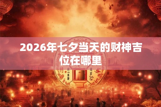 2026年七夕当天的财神吉位在哪里