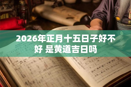 2026年正月十五日子好不好 是黄道吉日吗 2026年正月十五日子好不好 是黄道吉日吗