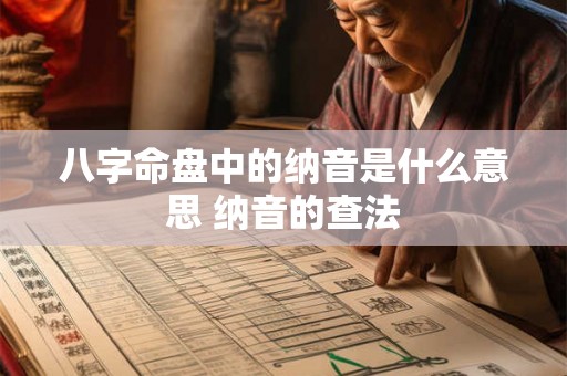 八字命盘中的纳音是什么意思 纳音的查法