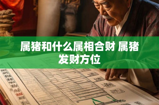 属猪和什么属相合财 属猪发财方位