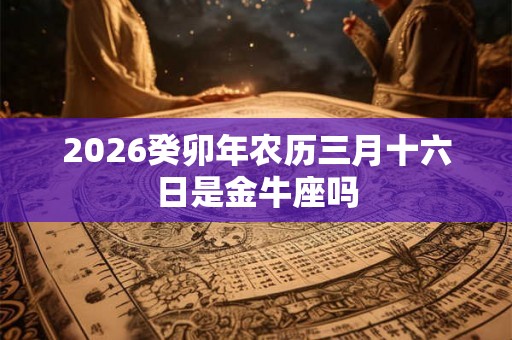 2026癸卯年农历三月十六日是金牛座吗 2026癸卯年农历三月十六日是金牛座吗