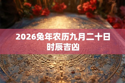 2026兔年农历九月二十日时辰吉凶