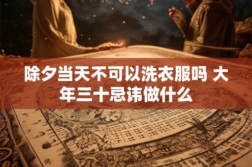 除夕当天不可以洗衣服吗 大年三十忌讳做什么 除夕当天不可以洗衣服吗 大年三十忌讳做什么