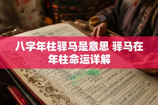 八字年柱驿马是意思 驿马在年柱命运详解 八字年柱驿马是意思 驿马在年柱命运详解