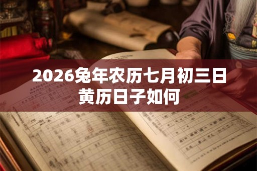 2026兔年农历七月初三日黄历日子如何