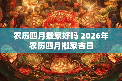 农历四月搬家好吗 2026年农历四月搬家吉日