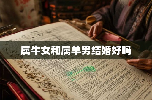 属牛女和属羊男结婚好吗 属牛女和属羊男结婚好吗