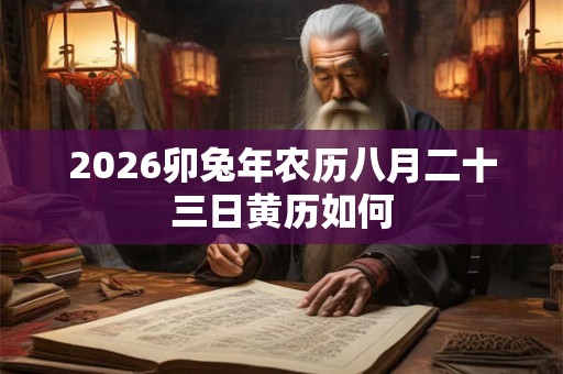 2026卯兔年农历八月二十三日黄历如何 2026卯兔年农历八月二十三日黄历如何