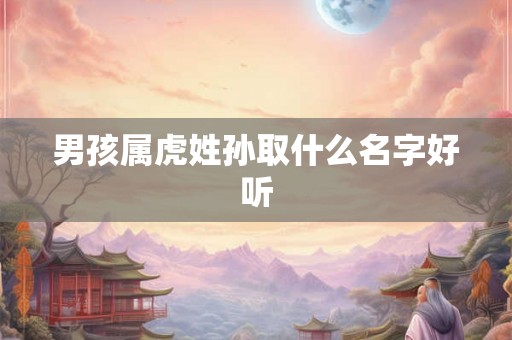 男孩属虎姓孙取什么名字好听