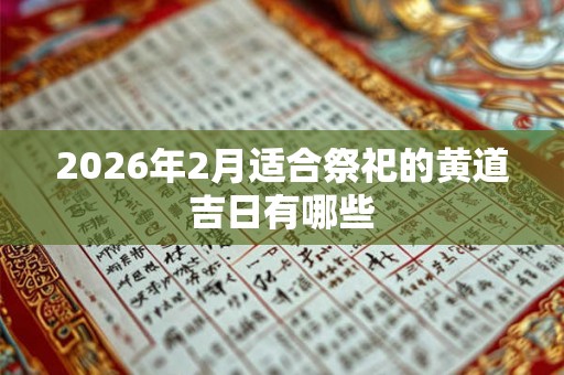 2026年2月适合祭祀的黄道吉日有哪些 2026年2月适合祭祀的黄道吉日有哪些