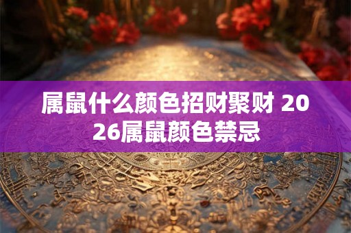 属鼠什么颜色招财聚财 2026属鼠颜色禁忌 属鼠什么颜色招财聚财 2026属鼠颜色禁忌