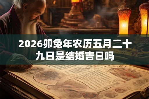 2026卯兔年农历五月二十九日是结婚吉日吗 2026卯兔年农历五月二十九日是结婚吉日吗