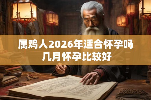 属鸡人2026年适合怀孕吗 几月怀孕比较好 属鸡人2026年适合怀孕吗 几月怀孕比较好