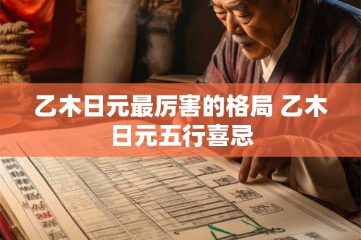 乙木日元最厉害的格局 乙木日元五行喜忌 乙木日元最厉害的格局 乙木日元五行喜忌
