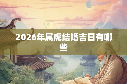 2026年属虎结婚吉日有哪些 2026年属虎结婚吉日有哪些