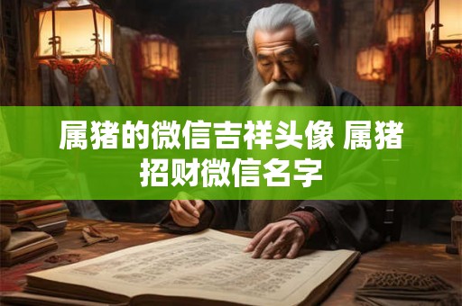 属猪的微信吉祥头像 属猪招财微信名字 属猪的微信吉祥头像 属猪招财微信名字