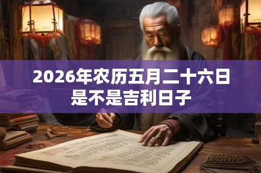 2026年农历五月二十六日是不是吉利日子 2026年农历五月二十六日是不是吉利日子