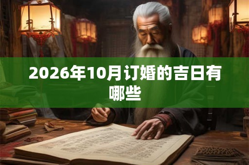 2026年10月订婚的吉日有哪些 2026年10月订婚的吉日有哪些