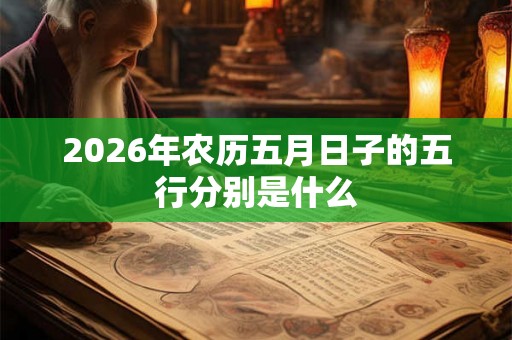 2026年农历五月日子的五行分别是什么