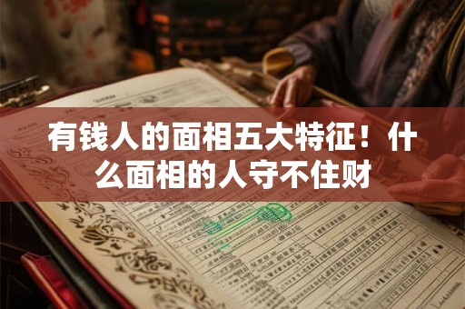 有钱人的面相五大特征!什么面相的人守不住财 有钱人的面相五大特征!什么面相的人守不住财