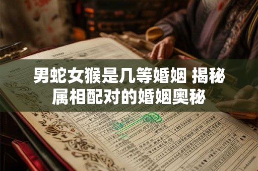 男蛇女猴是几等婚姻 揭秘属相配对的婚姻奥秘 男蛇女猴是几等婚姻 揭秘属相配对的婚姻奥秘