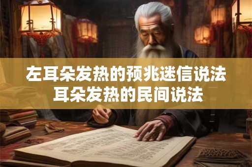 左耳朵发热的预兆迷信说法 耳朵发热的民间说法 左耳朵发热的预兆迷信说法 耳朵发热的民间说法