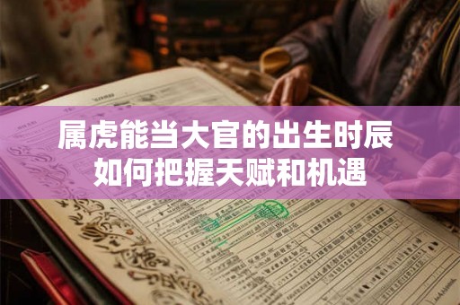 属虎能当大官的出生时辰 如何把握天赋和机遇 属虎能当大官的出生时辰 如何把握天赋和机遇
