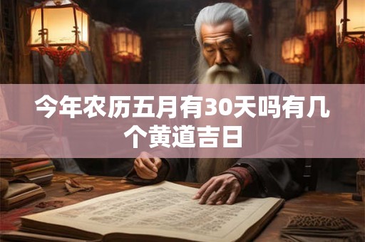 今年农历五月有30天吗有几个黄道吉日 今年农历五月有30天吗有几个黄道吉日