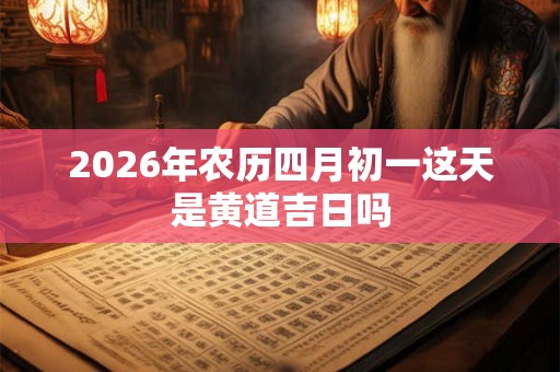2026年农历四月初一这天是黄道吉日吗 2026年农历四月初一这天是黄道吉日吗