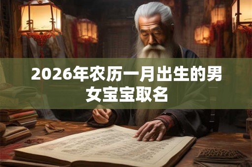 2026年农历一月出生的男女宝宝取名