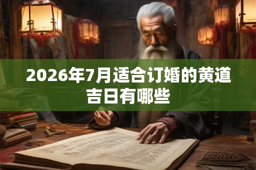2026年7月适合订婚的黄道吉日有哪些 2026年7月适合订婚的黄道吉日有哪些