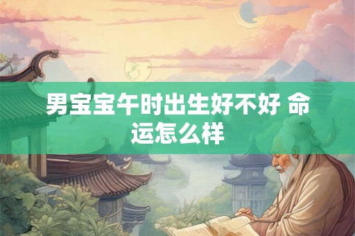 男宝宝午时出生好不好 命运怎么样