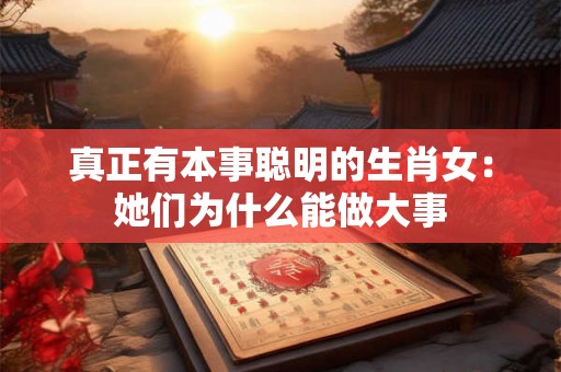 真正有本事聪明的生肖女:她们为什么能做大事 真正有本事聪明的生肖女:她们为什么能做大事