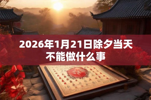 2026年1月21日除夕当天不能做什么事 2026年1月21日除夕当天不能做什么事