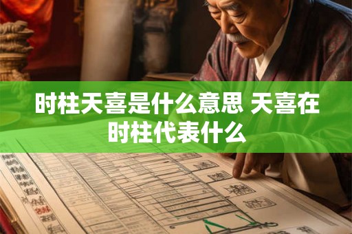 时柱天喜是什么意思 天喜在时柱代表什么 时柱天喜是什么意思 天喜在时柱代表什么
