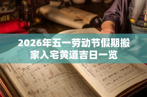 2026年五一劳动节假期搬家入宅黄道吉日一览 2026年五一劳动节假期搬家入宅黄道吉日一览